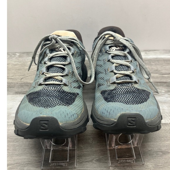 Salomon Outline GTX Womens 6 Hiking Shoes Blue Grey Waterproof GORE-TEX 409970 - Picture 3 of 8